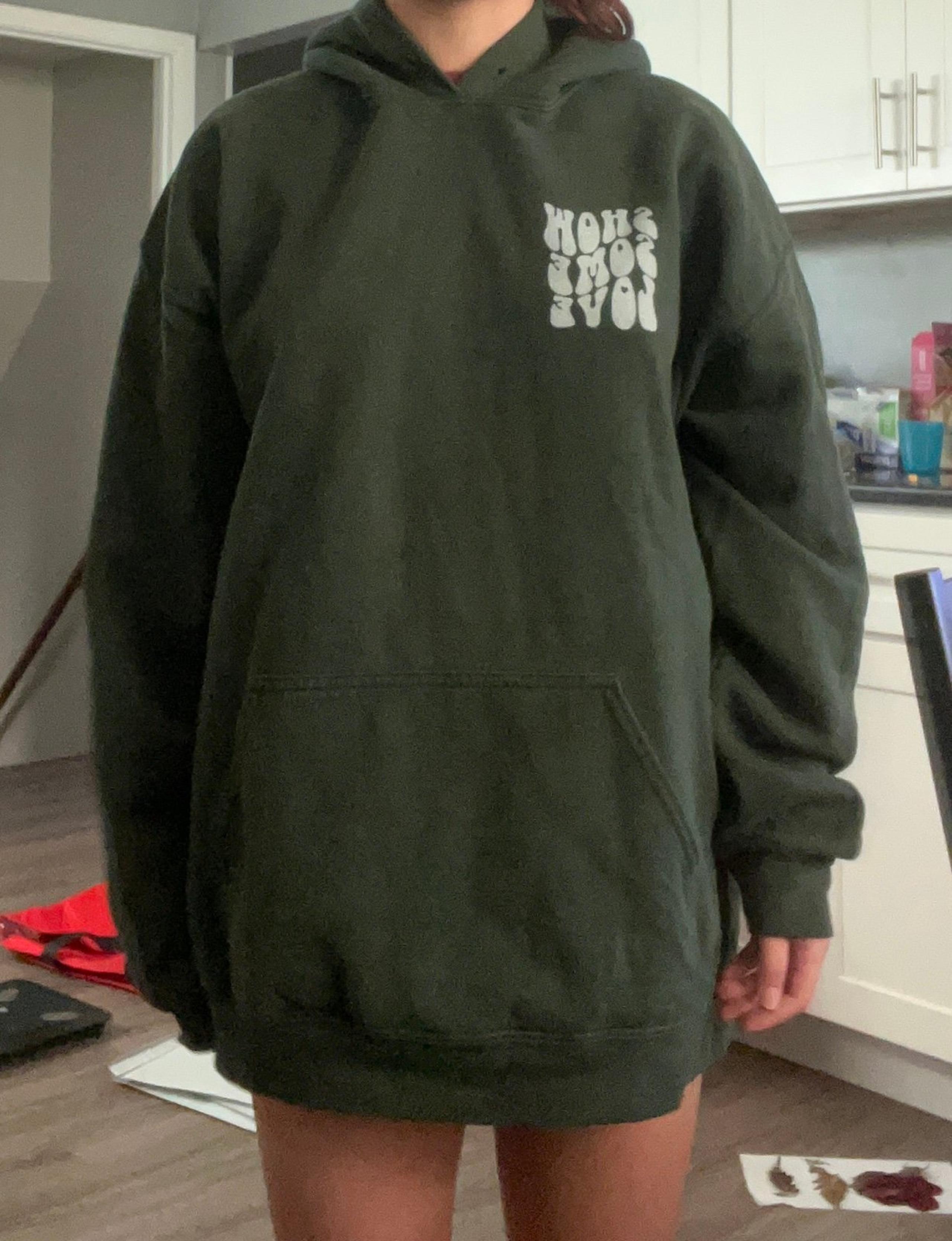 Dark green “show some love” hoodie