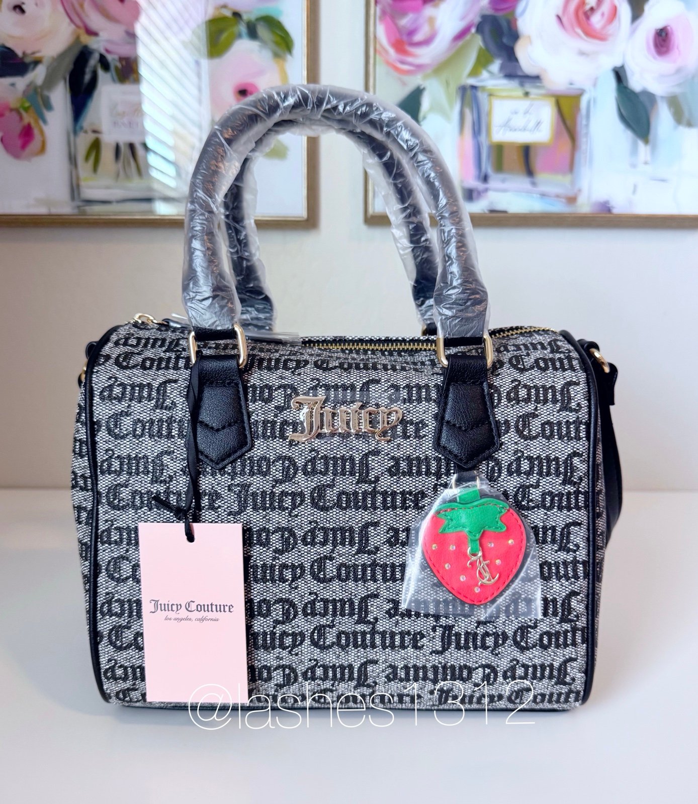 JUICY COUTURE Bag Freshly Picked Satchel - Black Strawberry