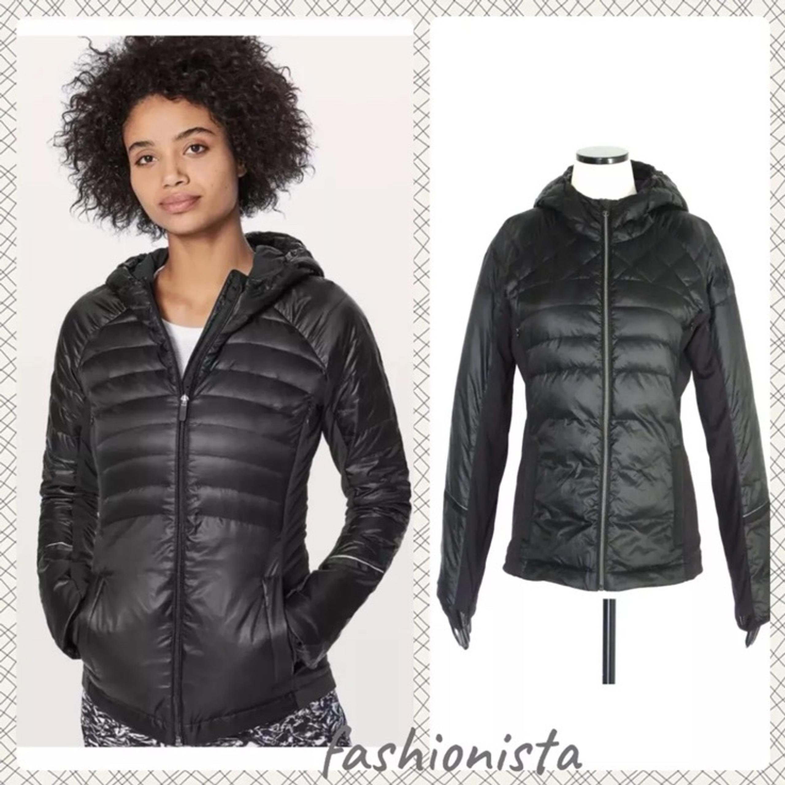 LULULEMON DOWN FOR A RUN JACKET Black Original Release SIZE 10
