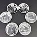 RARE Vintage Set of 6 Bavaria Porcelain Coasters? Porzellan Manufaktur Floss
