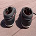 Plae Black Leather Sneaker Shoes Women 8 Men 6.5
