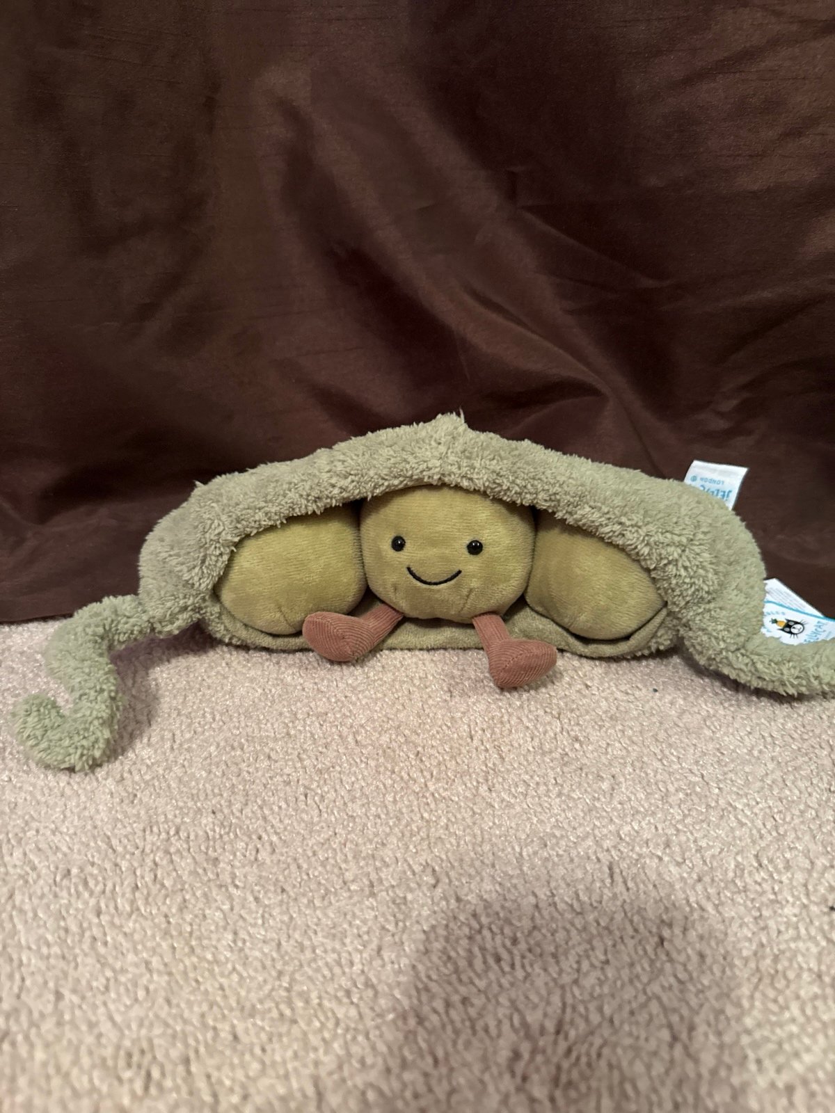 Jellycat Amuseables Pea in a Pod RETIRED!! AUTHENTIC New With Tags