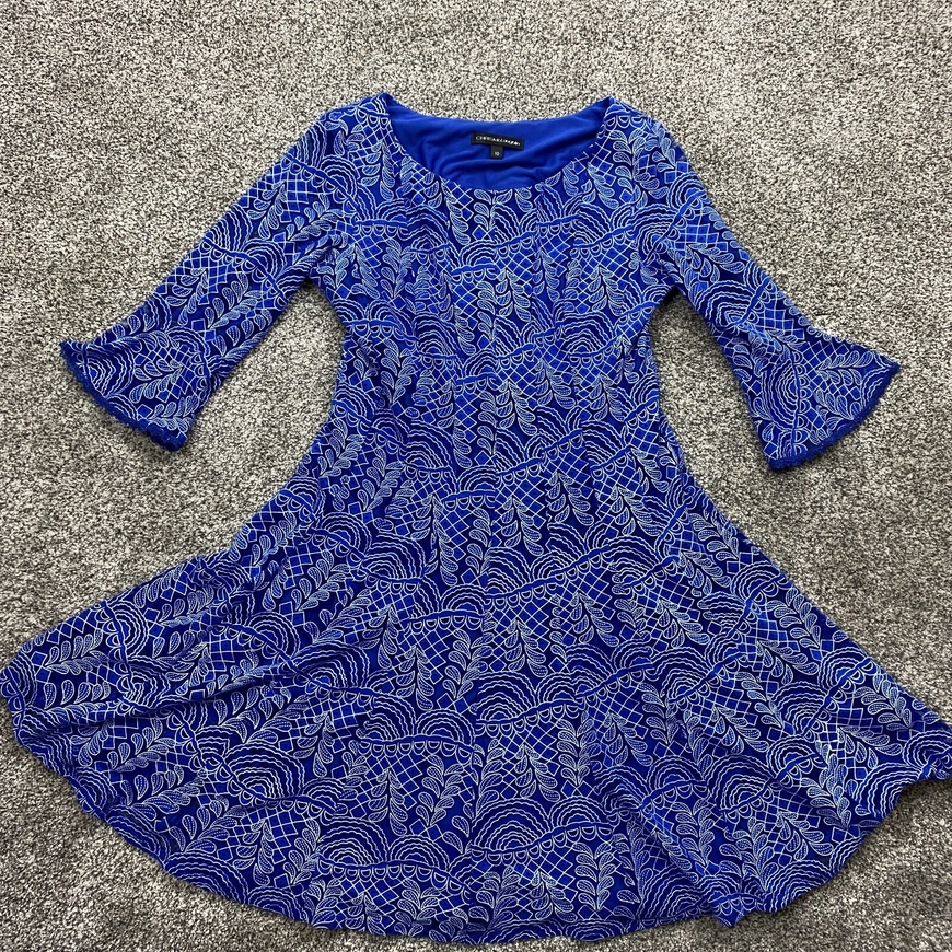 Chris McLaughlin Dress Womens 10 FitFlare paisley bell boho colorful artsy girly
