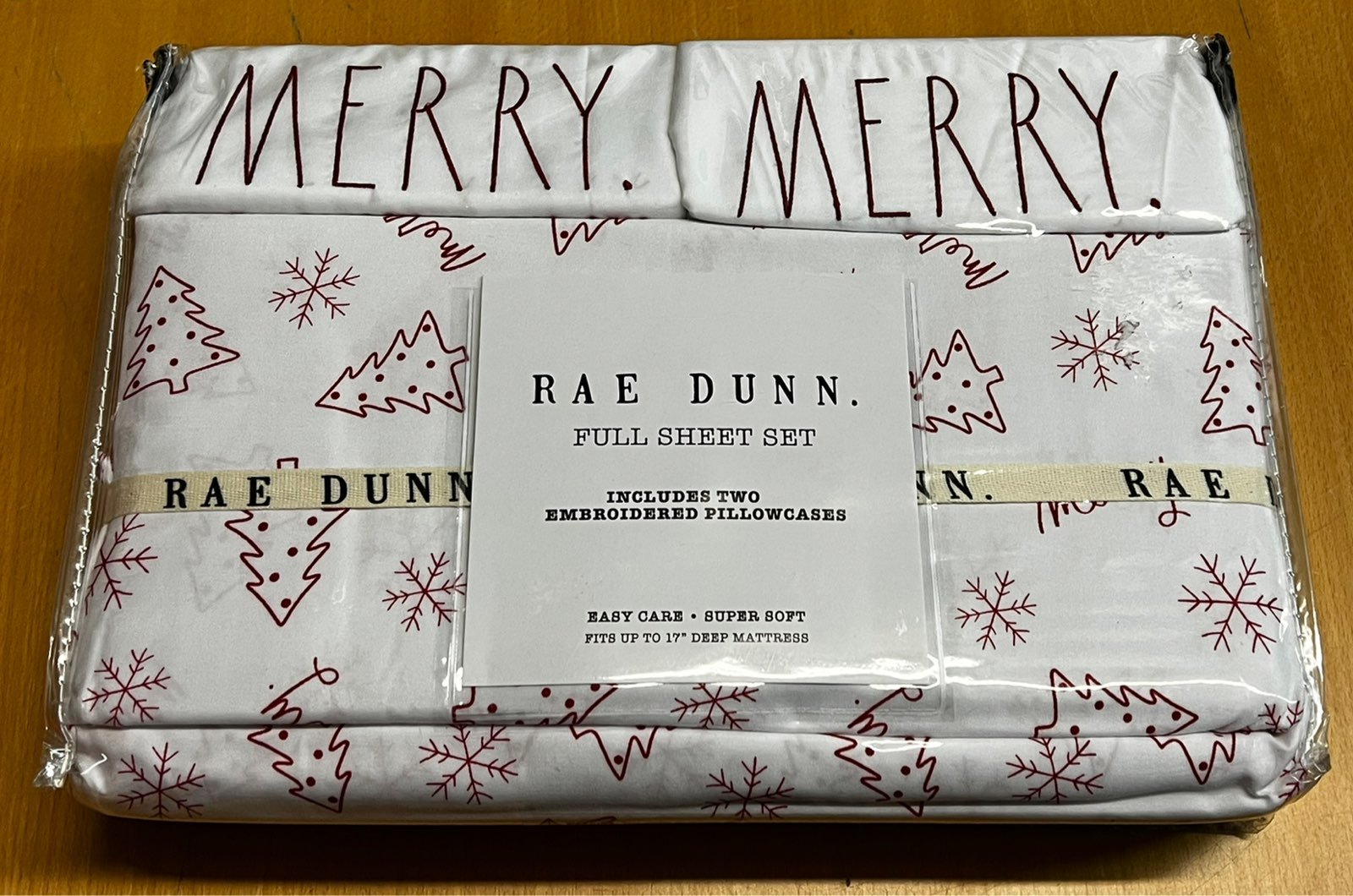 Rae dunn christmas 'Merry' full sheet set holiday