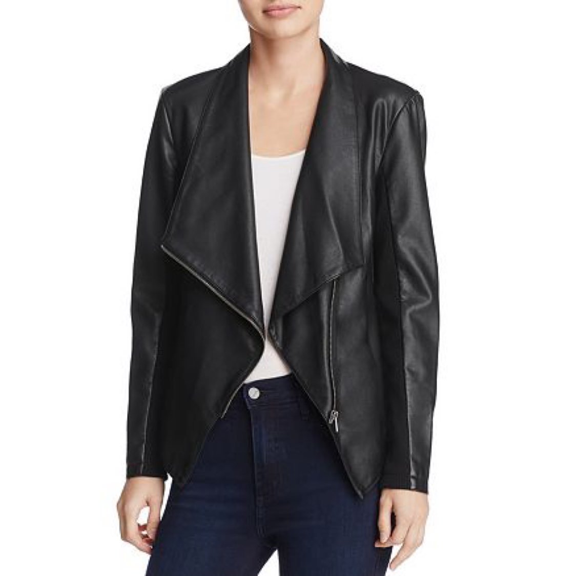 BB Dakota Gabrielle Faux Leather Asymmetrical Jacket