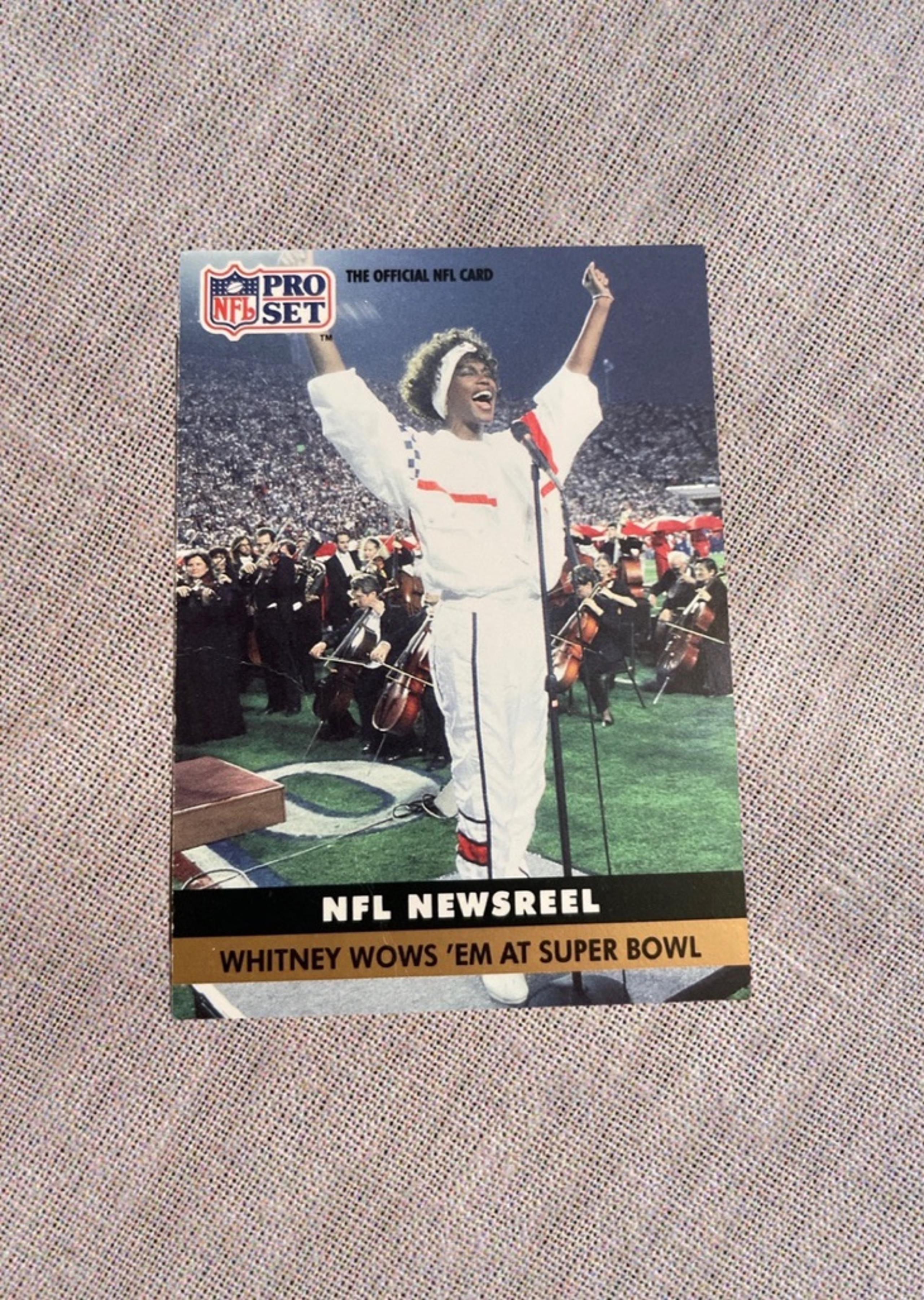 1991 Whitney Houston Pro Set NFL Newsreel