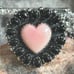 Pink Conch Oynx heart southwestern sterling silver ring
