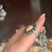 Pink Conch Oynx heart southwestern sterling silver ring