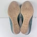Alberto Fermani Green Boot Womens Wedge Heel Leather Round Toe Zip Up SZ 7 (37)