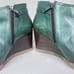Alberto Fermani Green Boot Womens Wedge Heel Leather Round Toe Zip Up SZ 7 (37)