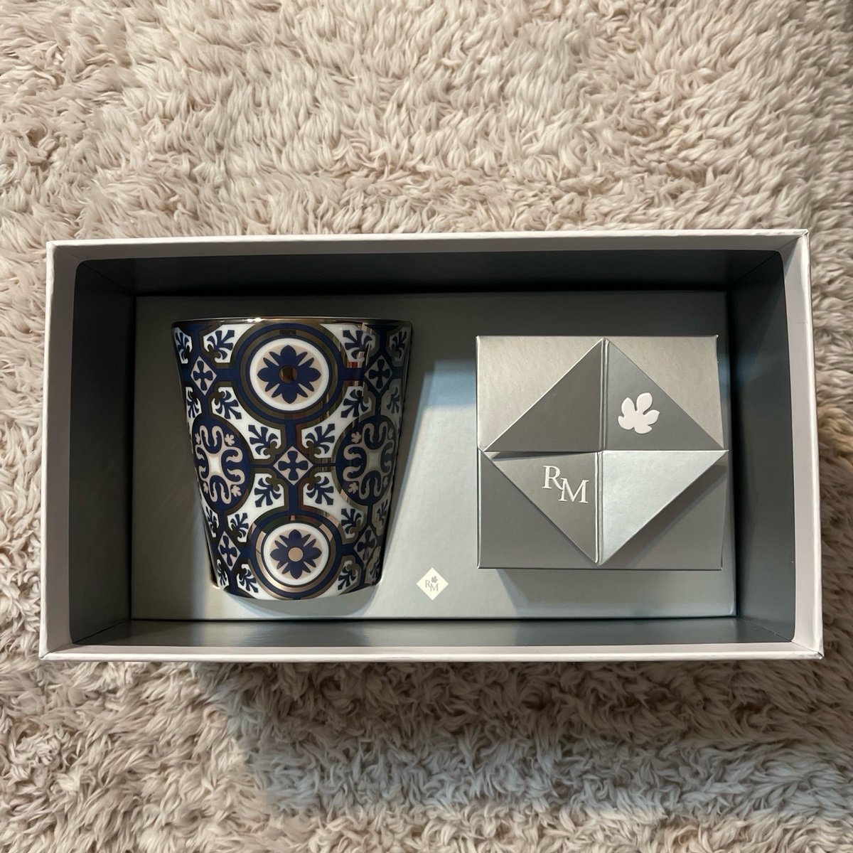 Rose et Marius Platinum & Navy Tumbler LIMITED EDITION & Escapade Corsica Candle