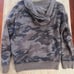 ATM Anthony Thomas Melillo Gray Camo Zip-Up Hoodie Hooded Sweater Size small