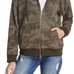 ATM Anthony Thomas Melillo Gray Camo Zip-Up Hoodie Hooded Sweater Size small