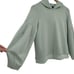 Alfani Modern Lounge Soft Balloon Sleeve Hoodie Sweatshirt Medium Petite Green