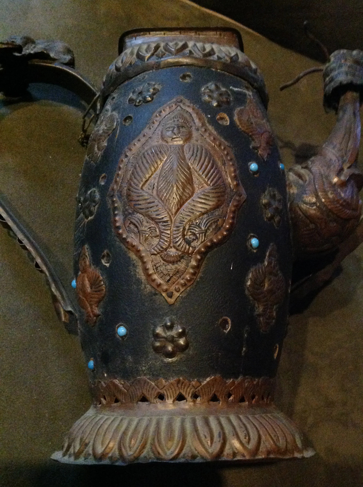 1940's Rare TIBETAN Tibet Large TEAPOT Mythical CREATURES Lovely