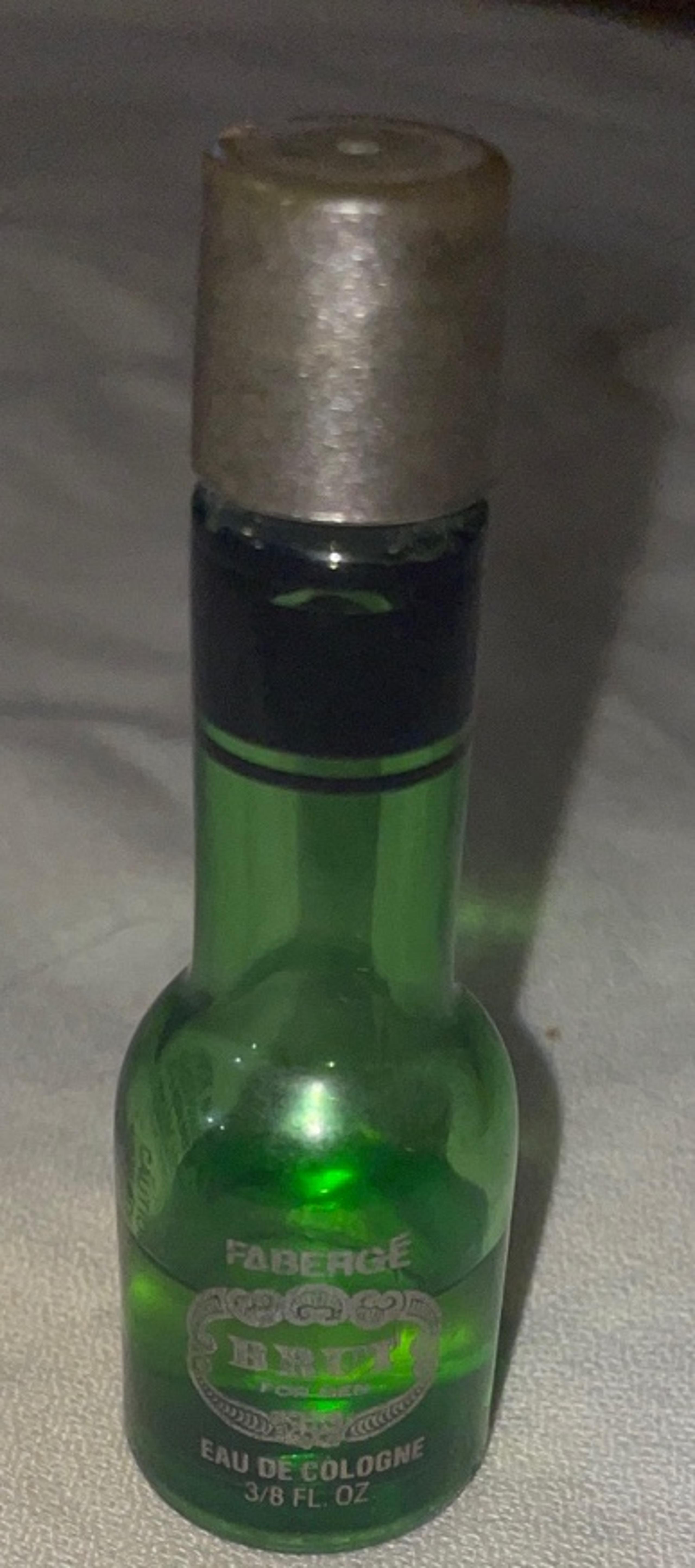 vintage faberge brut 3/8 fl oz eau de cologne half full