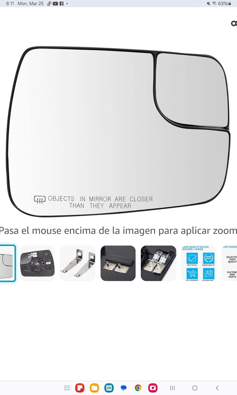 Right passenger side heated Exterior mirror for 2019-2024 Dodge Ram 1500 (12)