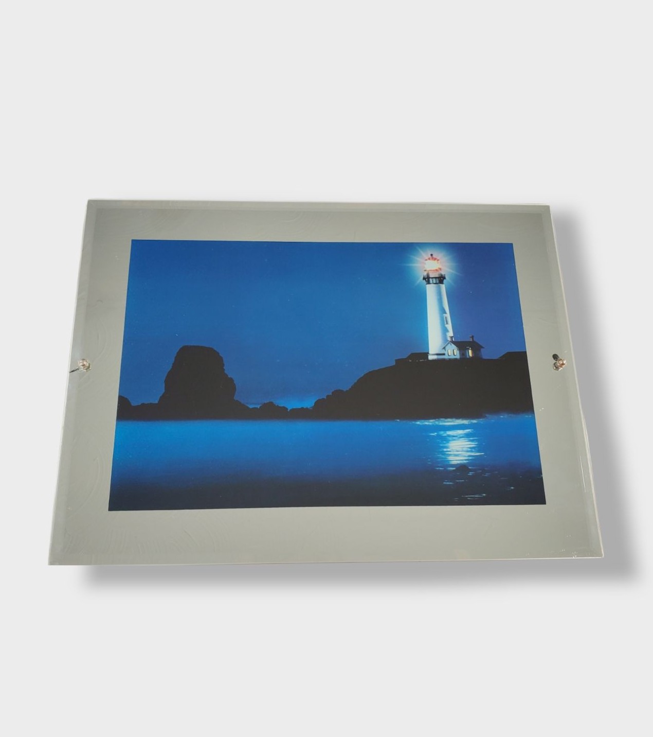 Vintage Lighthouse Beach Motion Picture Sounds Light Mirror