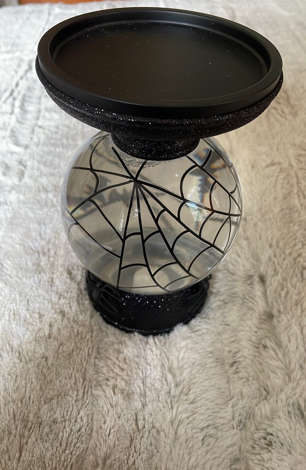 Bath and Body Works Spiderweb Waterglobe candle Holder