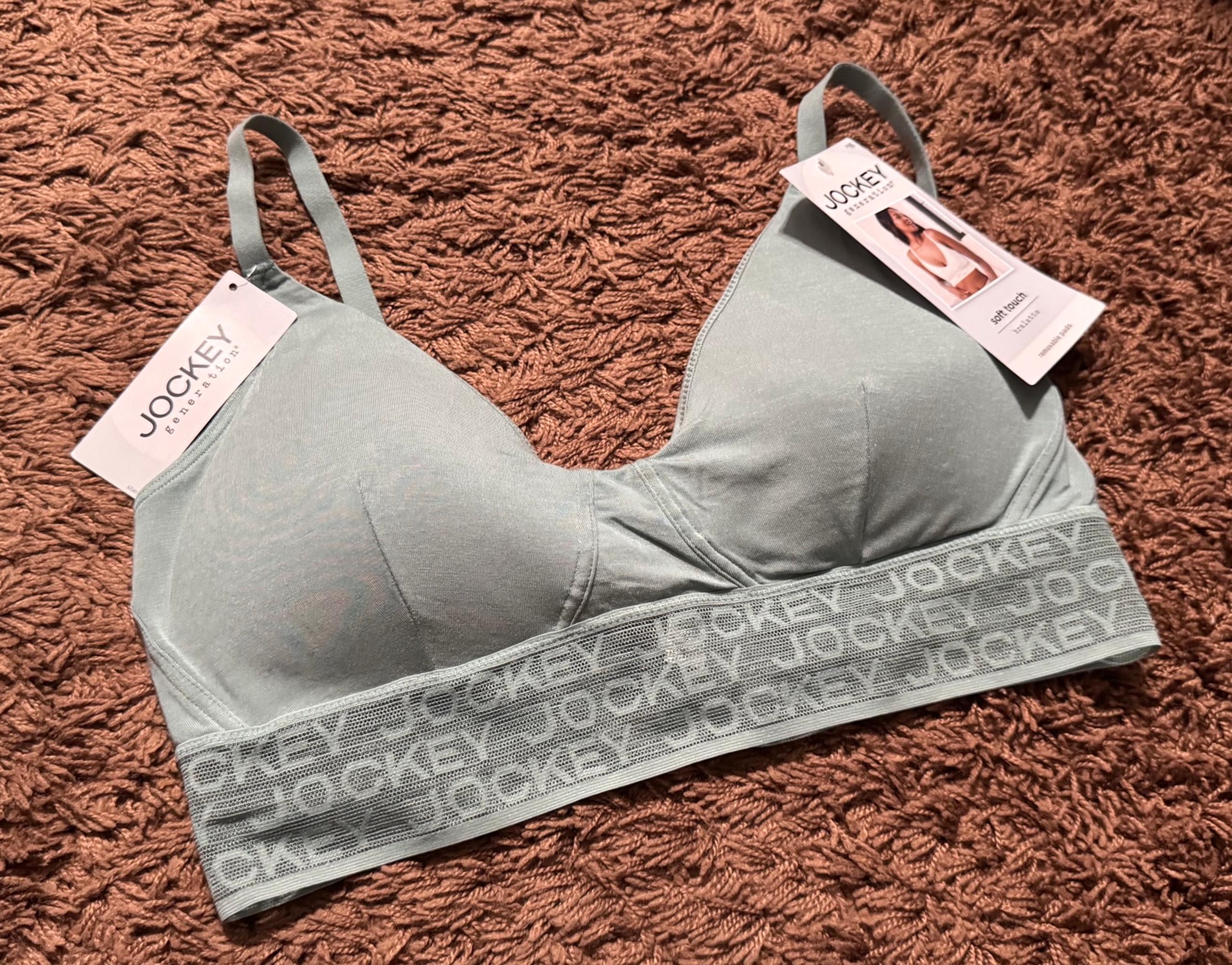 Women’s Jockey Generation Soft Touch Bralette - Size Large, Removable Pads, NWT