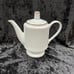 Vintage China Garden White Coffee Set with Pot, creamer & sugar bowl Gold Trim