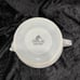 Vintage China Garden White Coffee Set with Pot, creamer & sugar bowl Gold Trim