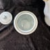 Vintage China Garden White Coffee Set with Pot, creamer & sugar bowl Gold Trim