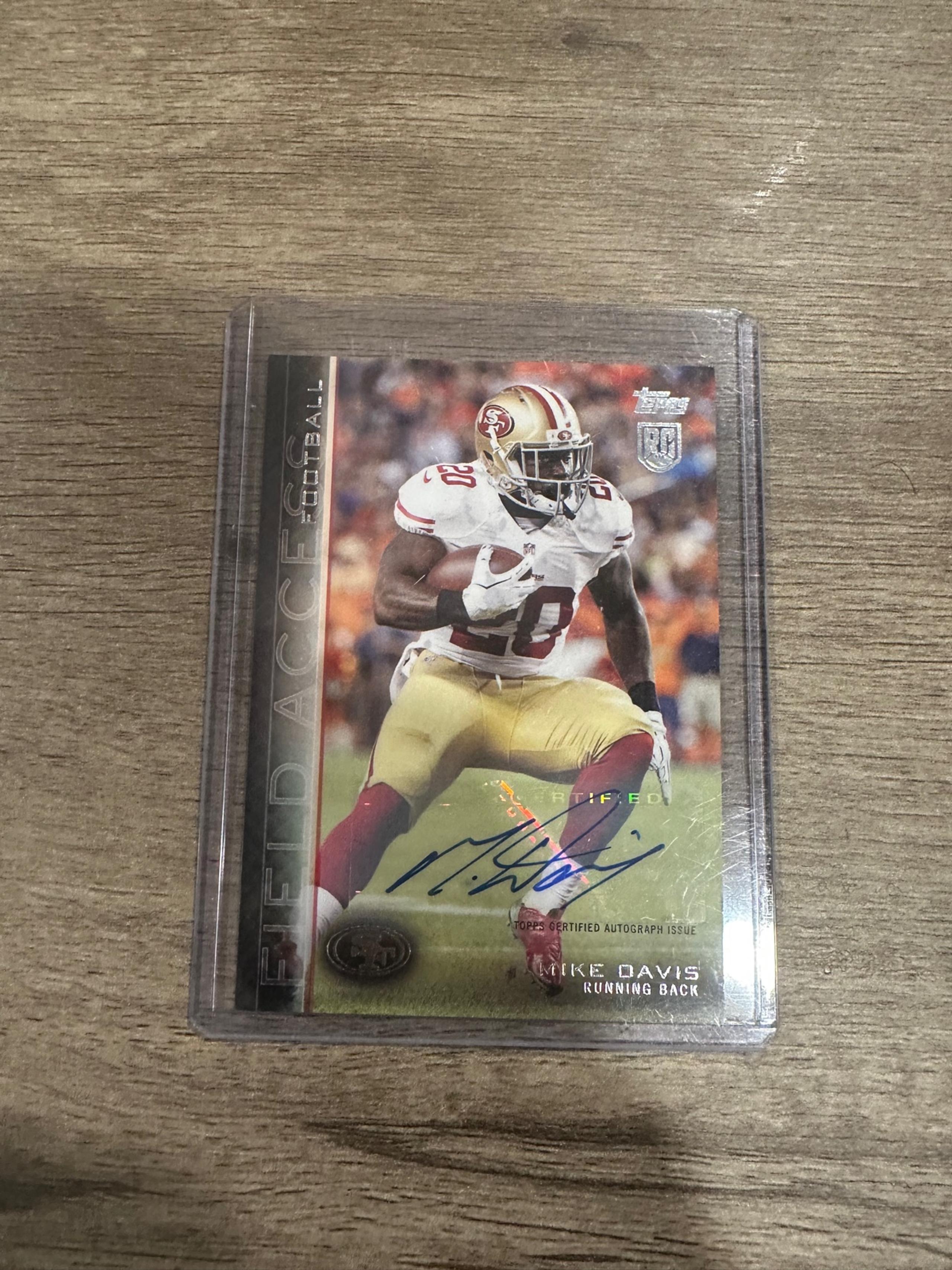 Mike Davis Rookie Autograph card 49rs falcons panthers