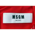 NWOT MSGM Red Short Sleeve Ruffle Detail Structured Dress Women's Size 42 8US