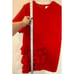 NWOT MSGM Red Short Sleeve Ruffle Detail Structured Dress Women's Size 42 8US