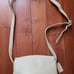 Vintage coach crossbody purse leather color ivory made in Italy