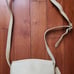 Vintage coach crossbody purse leather color ivory made in Italy