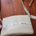 Vintage coach crossbody purse leather color ivory made in Italy