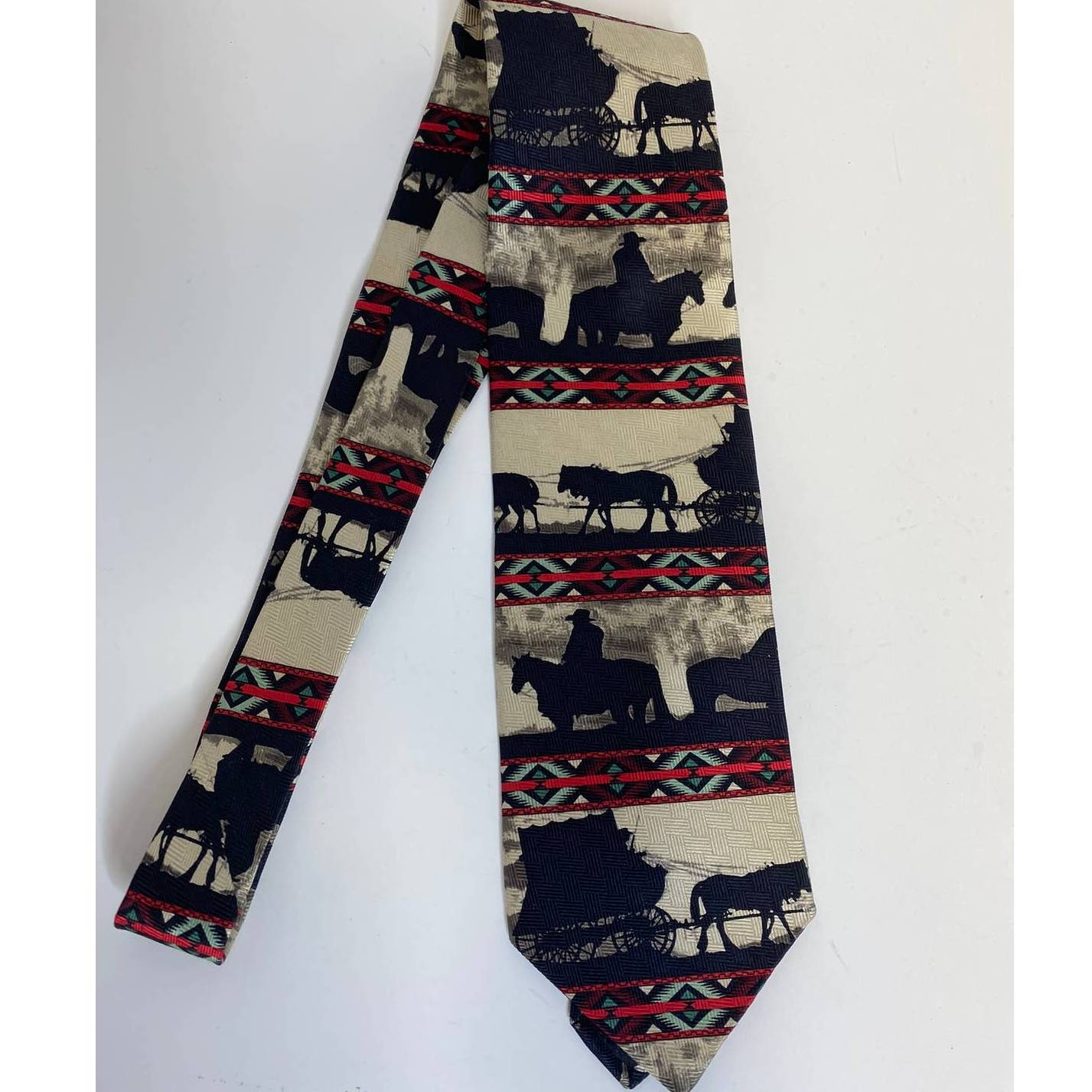 Rockmount Silk Ranch Wear Vintage Tru-west Made in USA Rodeo SignedTie