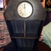 Gothic black coffin clock shelf