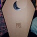 Gothic black coffin clock shelf