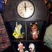 Gothic black coffin clock shelf