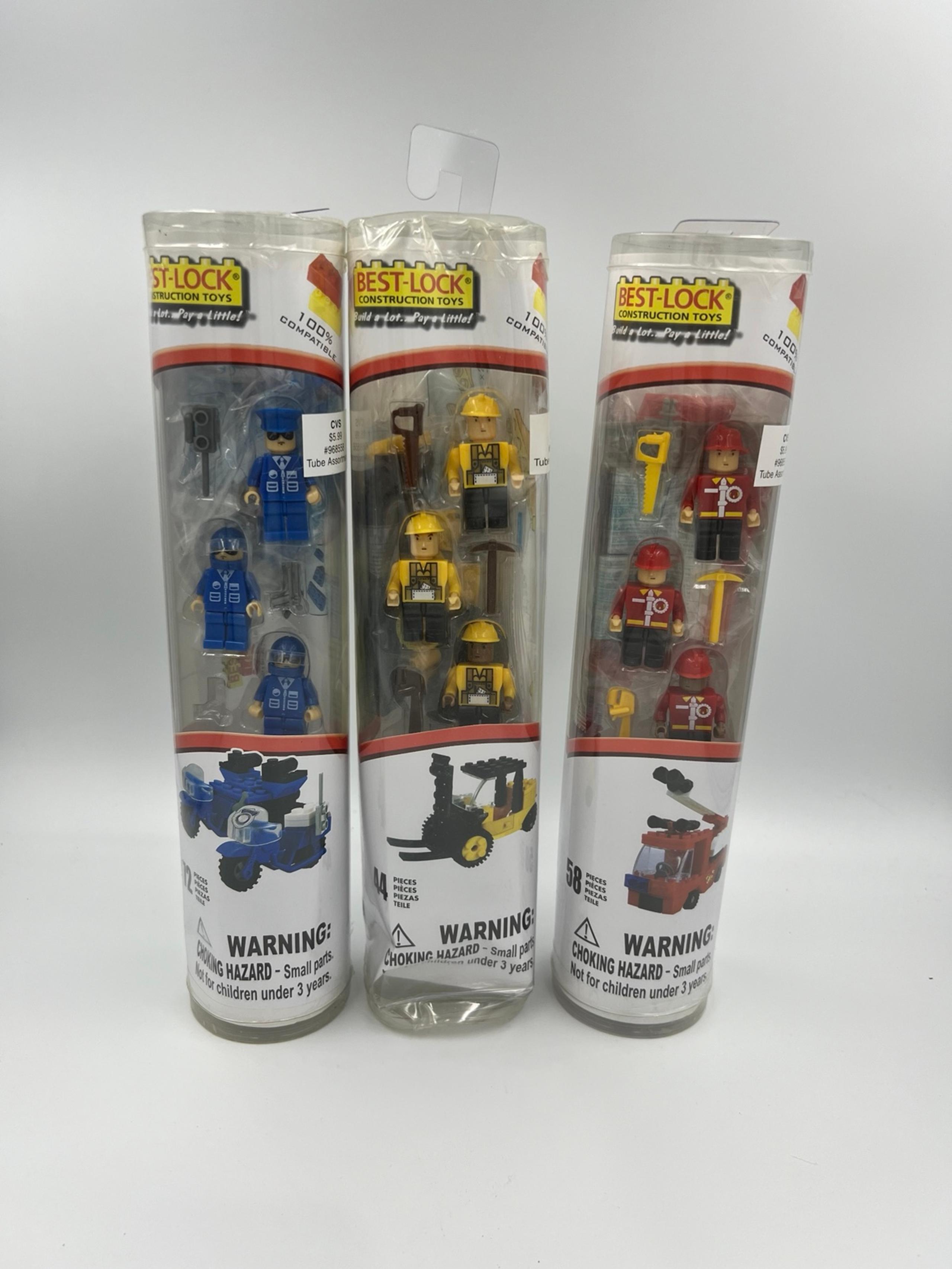 Best lock construction building toys and figures (set of 3)