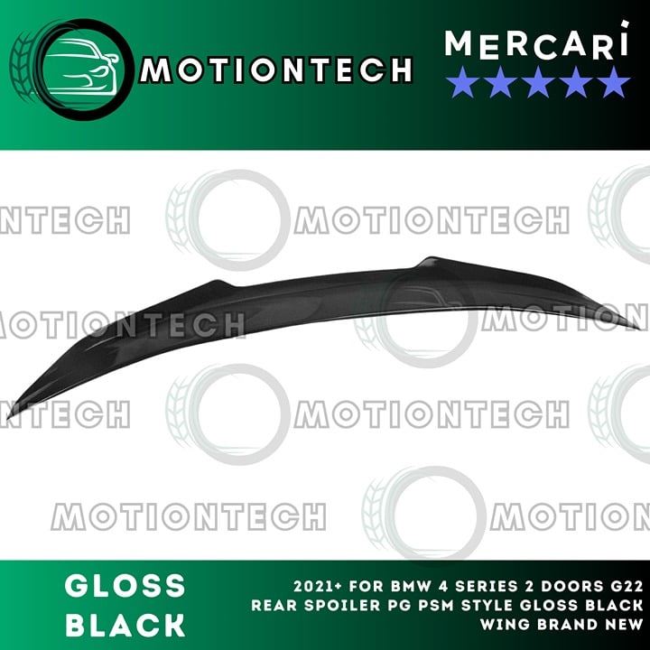 2021+ For BMW 4 Series 2 Doors G22 Rear Spoiler PG PSM Style Gloss Black New