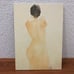 4pcs Nude Lady Japanese Watercolor Prints On Plywood Wall Decor 9”X6.5”.