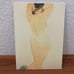 4pcs Nude Lady Japanese Watercolor Prints On Plywood Wall Decor 9”X6.5”.