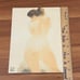 4pcs Nude Lady Japanese Watercolor Prints On Plywood Wall Decor 9”X6.5”.