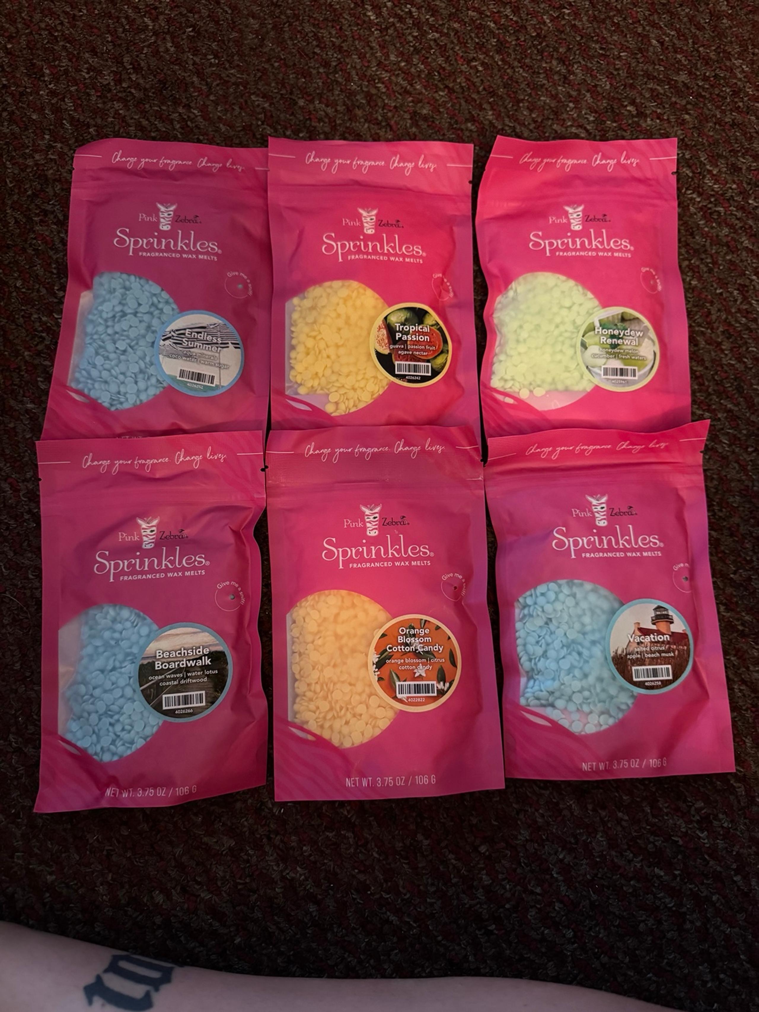 Pink Zebra Sprinkle Bags