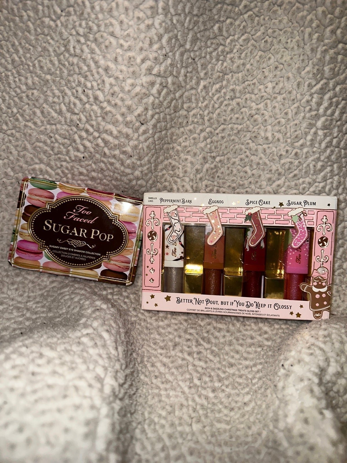 Too Faced Sugar Pop Eyeshadow Palette & Better Not pout If You Do Keep It Glossy