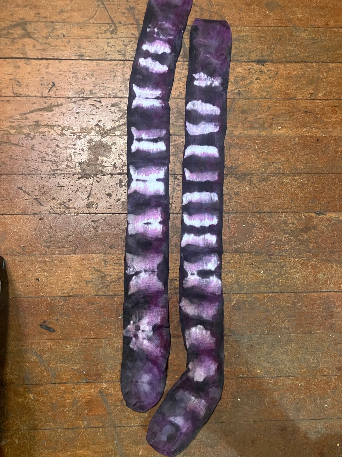 Tie Dye super long thigh high socks