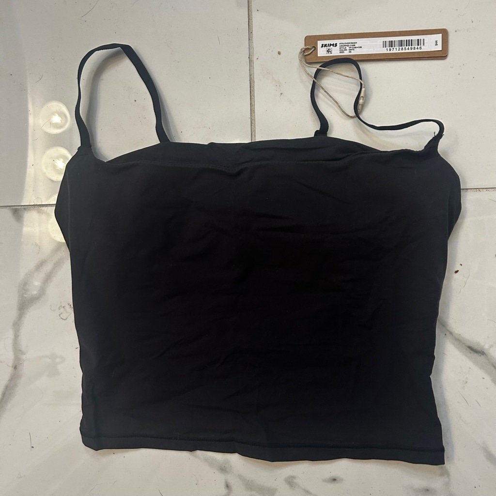 Women's SKIMS Black Cami crop Top XS