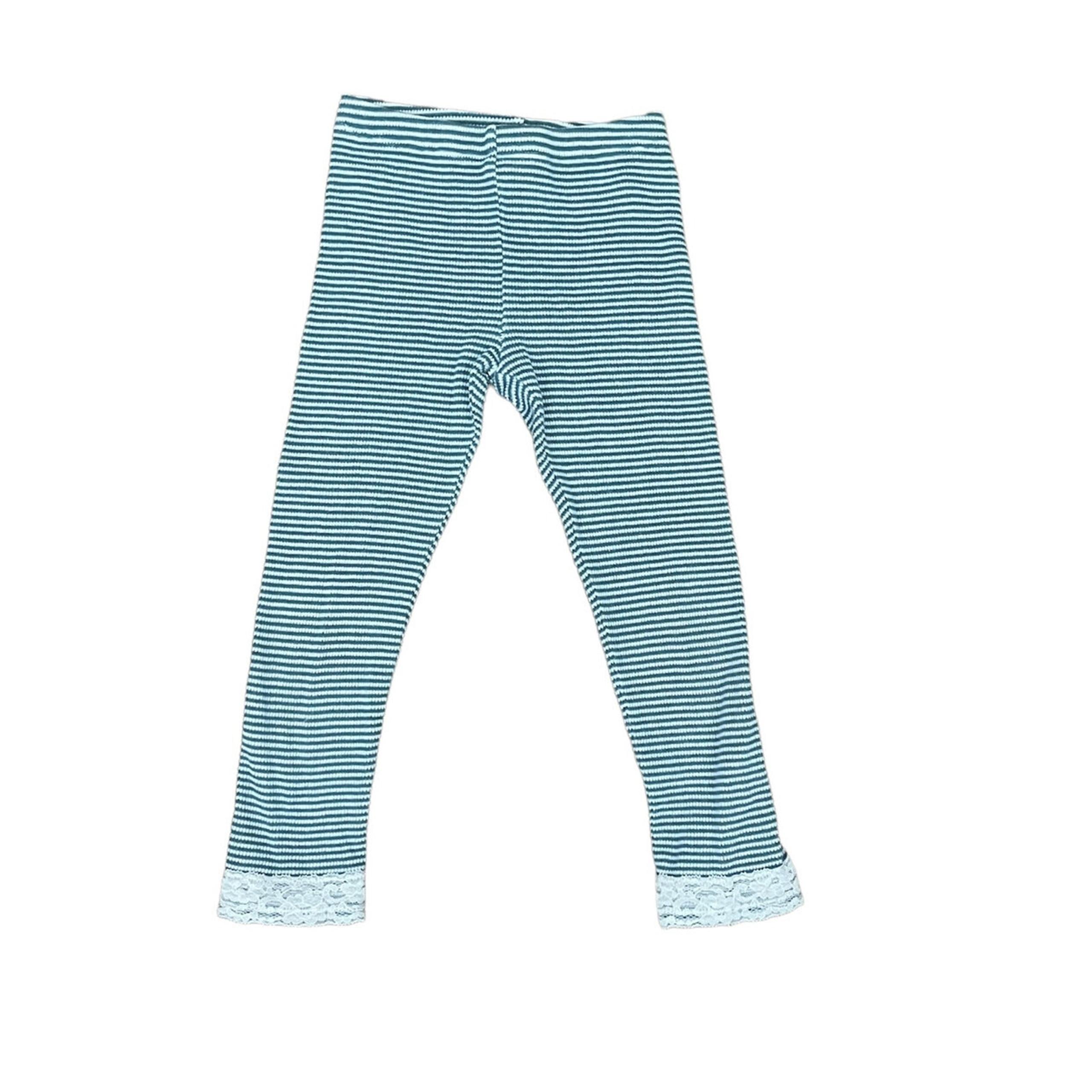 Tea Collection (5) Ribbed Lace Cropped Leggings