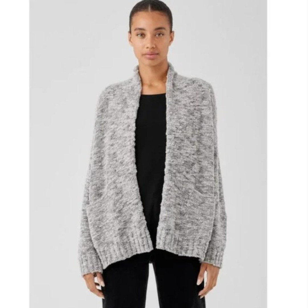 NWT Eileen Fisher Shawl Collar Wool Blend Cardigan S/P