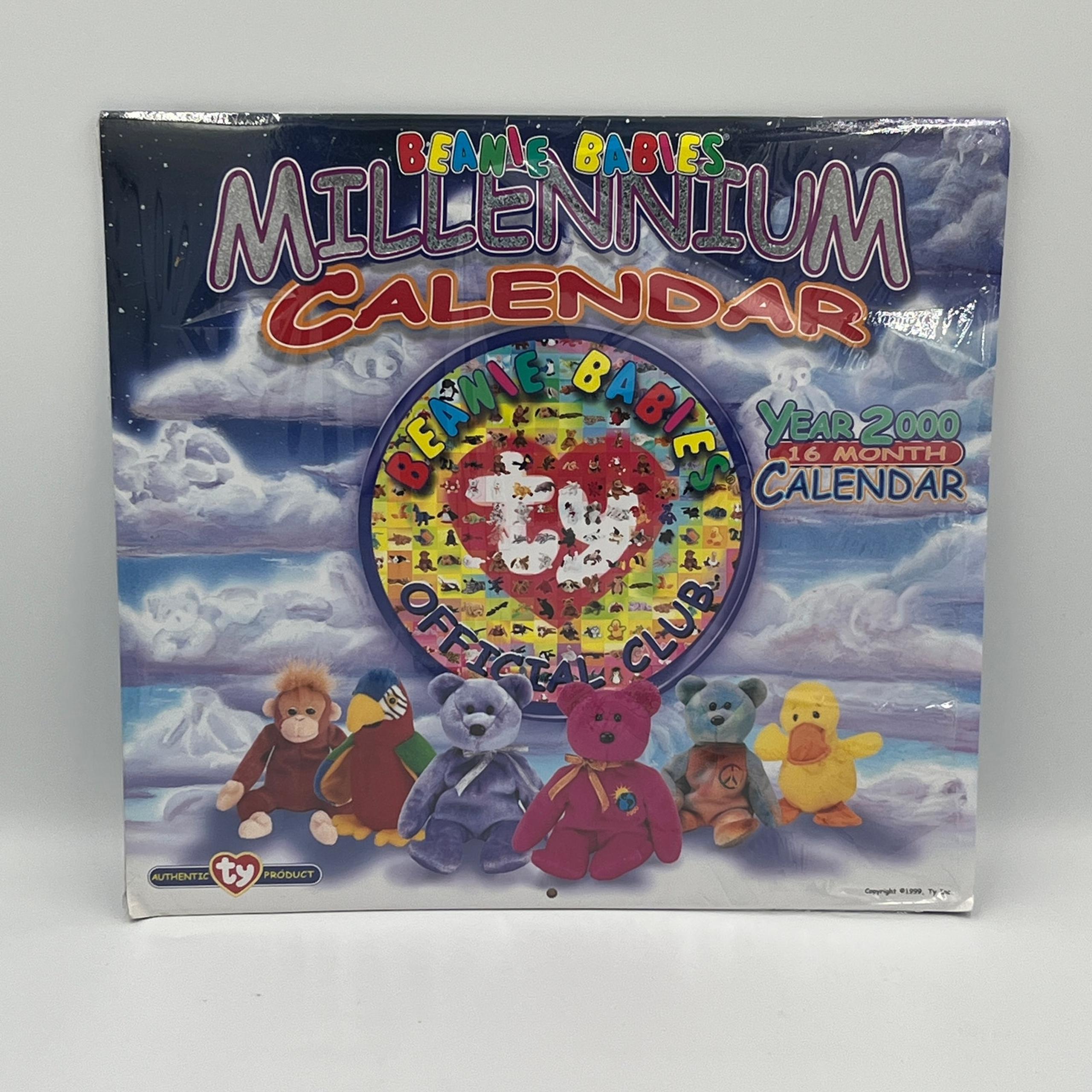 TY Beanie Babies Year 2000 MILLENNIUM 16 Month Calendar NEW Vintage Y2K