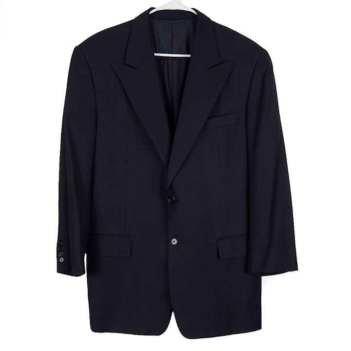 Vintage Hickey Freeman Dark Navy Suit Jacket Unsized